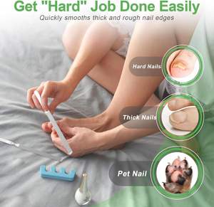 2 limes à ongles en acier inoxydable robustes, double face, 7 pouces, pour ongles épais, outil de manucure et pédicure - Product Image 6