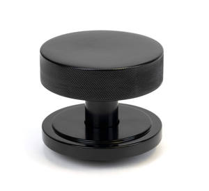 Perillas Redondas Negras Elegantes de Latón Macizo para Armarios y Gabinetes, Duraderas para Interiores Modernos y Clásicos de Dormitorios y Hoteles - Product Image 1