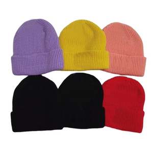 Jacquard Plaid Beanie Outdoor <b>Winter</b> Knit <b>Cap</b> Unisex Casual Thick Rib Knit 100% Acrylic - Product Image 1