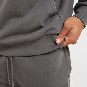 Sweat à capuche oversize de luxe pour homme, en coton tricoté imprimé de haute qualité, style streetwear, coupe lourde, épaules tombantes - Product Image 4