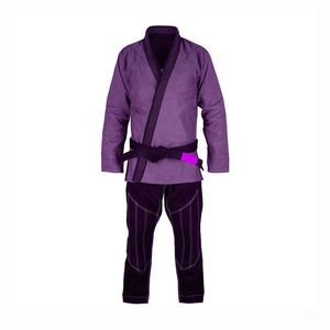 Kimono Gris para BJJ, Corte Regular, Uniforme de Artes Marciales para Adultos con Cinturón Negro y Pantalones con Punta Roja, Estilo Jiu Jitsu Brasileño - Product Image 6