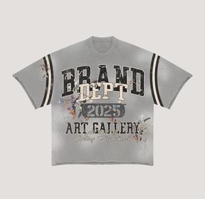 T-shirts et shorts oversize imprimés, 100 % coton, effet délavé, parmi les plus vendus, pour hommes et femmes. - Product Image 4