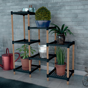 Estantería de Almacenamiento de Paneles de Madera Industrial de Varias Capas con Marco Metálico Extensible, Librería para el Hogar, Oficina, Sala de Estar - Product Image 3