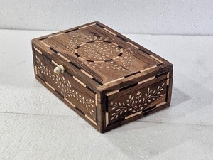 Caja de Joyería de Lujo con Incrustaciones de Hueso, Organizador Decorativo para Anillos, Pendientes, Collares, Pulseras, Colección de Regalos - Product Image 1