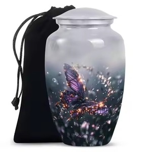 Venta caliente única grande de aluminio frailecillo pájaro cremación urna para adultos para cenizas humanas decorativa urna conmemorativa de tamaño completo - Product Image 4