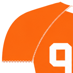 Camiseta Deportiva de Compresión Personalizada Naranja y Blanca de Manga Corta con Cuello Redondo y Diseño Geométrico para Entrenamiento Atlético - Product Image 3