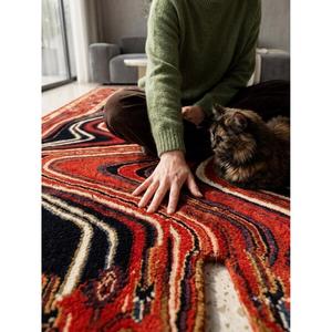 Alfombra de Lana Hecha a Mano de Lujo Personalizada, Alfombra Contemporánea Hecha a Mano, Diseño Geométrico Moderno, Alfombra de Lana Premium para el Hogar - Product Image 6