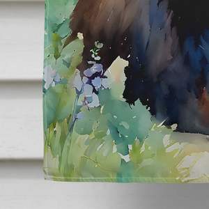 Ours noir américain Grande bannière de cour Artwork Drapeau de maison en polyester multicolore avec poteau à manches Tenture murale décorative pour porche - Product Image 4