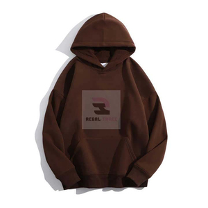 High Quality Colorful 100% Cotton Hoodies Custom Logo Plain Thick Heavyweight Oversized Hoodies Pullover Blank Hoodies - Product Image 5