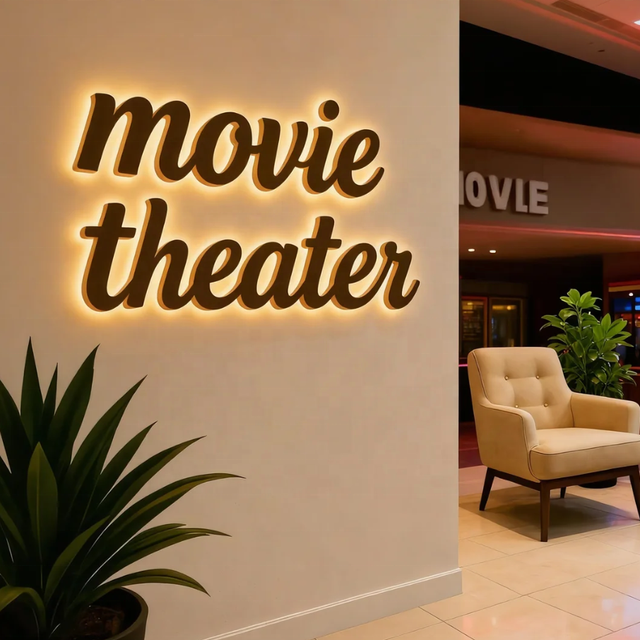 Signvia Abs Channel Custom 3D LED Signs Acrylic Backlit Luminous Letter Sign Advertising Logo Board Storefront Company Theater