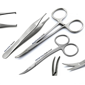 ชุดอุปกรณ์ถอดไหมเย็บ MEDSPO กรรไกรผ่าตัด Lagrange คีมหนีบ Adson Kocher 3 ชิ้น ได้รับการรับรองมาตรฐาน CE ใช้ซ้ำได้ - Product Image 1