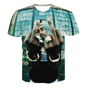 Photo Print Men's <b>Black</b> <b>T</b>-<b>Shirt</b> Short Sleeve O-Neck Hip Hop Style Cotton Jersey Regular Fit - Product Image 6