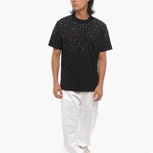 T-shirts légers et respirants 100 % coton pour hommes avec strass, motif lettres personnalisé, écologiques, séchage rapide, manches courtes - Product Image 2