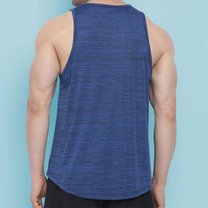 Camiseta sin mangas para hombre, blanca, 100% algodón, cuello redondo, tejido sólido, transpirable, informal, con logo frontal 2027 - Product Image 2