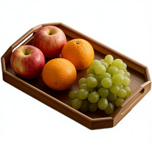 Bandeja de Servir de Madera de Lujo con Asas Recortadas, Bandeja Decorativa para Desayuno, Té y Café para el Hogar, Hotel y Restaurante - Product Image 2