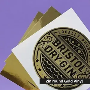Custom Gold Silver <b>Vinyl</b> Stickers Waterproof Metallic Mirror Finish Logo Labels Die <b>Cut</b> Luxury Labels for Cosmetics Perfume - Product Image 2