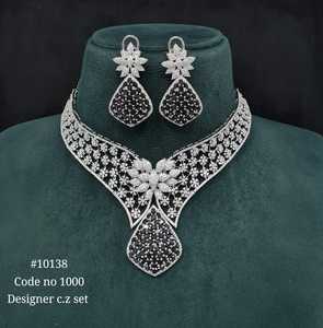 Pink CZ Jewelry <b>Set</b> 10138 Gold Color <b>Necklace</b> <b>and</b> <b>Earrings</b> Floral <b>Bridal</b> Jewelry for Wedding Party Festive Celebrations - Product Image 5