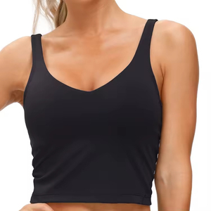 Soutien-gorge de sport/yoga réversible respirant de haute qualité avec logo personnalisé, nouveau style, vente en gros, fabriqué par un grossiste, en Spandex/Polyester, pas cher - Product Image 2