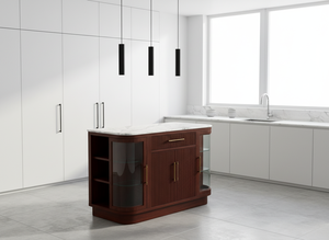 Kitchen Island Kitchen Cabinet for Kitchen Glass Round Kitchen <b>Table</b> With Chairs Indoor Home Furniture Wood Furniture Wholesale - Product Image 4