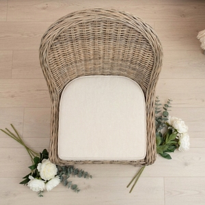 Handwoven Rattan Dining <b>Chair</b> Cushion Coastal Eco-Friendly Durable Ergonomic High-<b>Back</b> <b>Support</b> Luxury Home Hotel Restaurant - Product Image 6