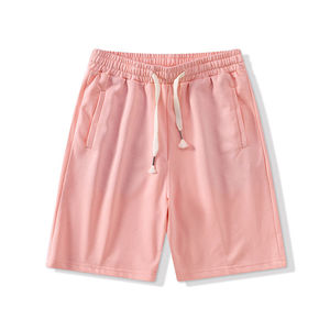 Pantalones Cortos Bermuda de Algodón Negro Sólido para Hombre, Cierre con Cordón, Estilo Casual, Cintura Media, Bolsillos, Tejido Transpirable - Product Image 4