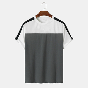 เสื้อยืดแขนสั้นผู้ชายคุณภาพสูง บริการ OEM ออกแบบโลโก้ของคุณเอง ผ้าฝ้าย 100% เสื้อผ้าสตรีทแวร์รักษ์โลก เสื้อยืดฤดูร้อน - Product Image 1