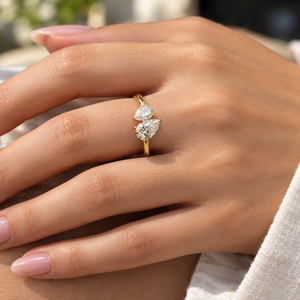 Pear Cut <b>Moissanite</b> 14K Yellow Gold Plated Engagement and Wedding Ring Prong Setting Classic Women's <b>Jewelry</b> - Product Image 4
