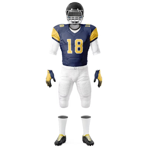 Conjunto de Uniforme de Fútbol Americano, 100% Poliéster Sublimado, Jersey y Pantalones, Corte Atlético, Nombre del Equipo Personalizado, Tallas Grandes, Venta al Por Mayor - Product Image 1