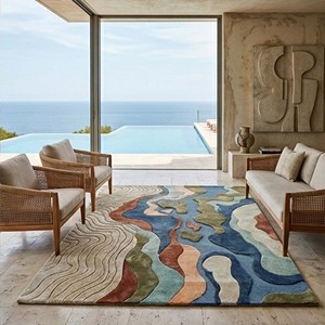 Creative Abstract Carpet Modern Hand Tufted Soft Area Rug for Bedroom Living Room Artistic Decorative Nordic Indoor <b>Floor</b> Mat - Product Image 2