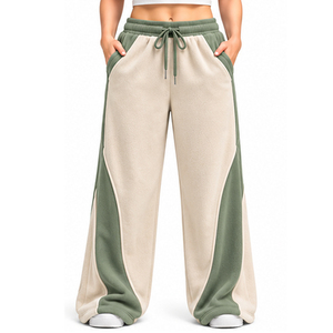 Pantalones Anchos de Forro Polar Suave para Mujer, Pantalones de Invierno, Fabricante Personalizado, Venta al por Mayor, OEM, ODM, Marca Privada, Ropa Urbana - Product Image 5
