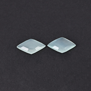 Calcedonia Aqua, Corte Checker, Forma de Cometa, 20x12mm, Par de Piedras Preciosas Sueltas, 12 Quilates - Product Image 5