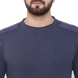 เสื้อสเวตเชิ้ตคอกลมสีน้ำเงินสเลทบลูสำหรับผู้ชาย แขนยาว สวมใส่สบายๆ เหมาะสำหรับฤดูใบไม้ร่วงและฤดูหนาว - Product Image 5