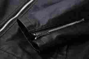 Blouson moto en cuir shearling pour homme, grande taille, chaud pour l'hiver, avec capuche, respirant, fermeture éclair, tricoté, faible MOQ, vente chaude - Product Image 5