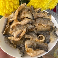 Peau de poisson frite croustillante de qualité supérieure - Snack de fruits de mer - Chips croustillantes assaisonnées - Saveur viande et fruits de mer - Origine Vietnam - Durée de conservation 12 mois
