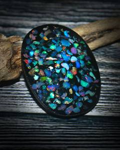 Ópalo Doble Ovalado de Calidad AAA+++ – Ópalo en Capas para Anillos, Colgantes y Joyería Personalizada al por Mayor - Product Image 2