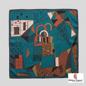 High Quality Custom Digital Printed Square <b>Scarf</b> OEM ODM Manufacturer Bougainville Custom Fabric Products Wholesale - Product Image 2