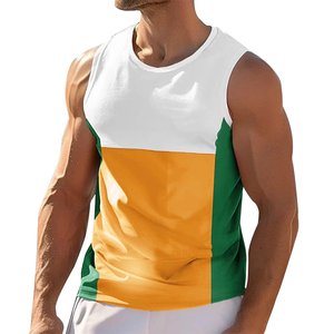 Débardeur de sport pour homme, sans manches, pour entraînement, personnalisé, en coton, respirant, veste de sport fitness - Product Image 3