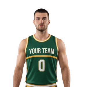 Uniforme de Baloncesto para Hombre, Conjunto de Camiseta y Pantalones Cortos sin Mangas, Cuello con Ribete en Contraste, Nombre y Número Impresos, Kit para Partido de Baloncesto para Adultos, 100% - Product Image 4