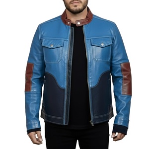Reliable Men <b>Leather</b> <b>Jacket</b> Custom Design Front Zipper Side Pockets <b>Long</b> Lasting Water Resistant Wholesale Men <b>Leather</b> <b>Jacket</b> - Product Image 1
