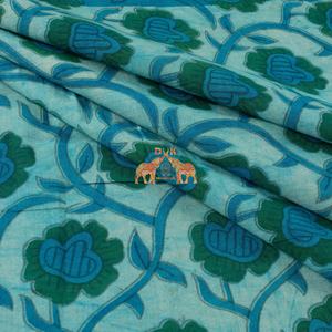 Tissu en coton traditionnel de haute qualité, imprimé à la main avec des motifs floraux, pour la décoration intérieure, la literie et les rideaux - Product Image 2