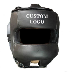 Casque de boxe personnalisé avec logo, en cuir de vache, équipement de protection pour adultes, unisexe, équipement de protection de la tête, service OEM - Product Image 1