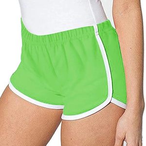 Summer Women's Sporty Casual Mid Waist Comfortable Stretch Breathable Quick Dry 100% Cotton Ruffles Fashion <b>Athletic</b> Shorts - Product Image 2