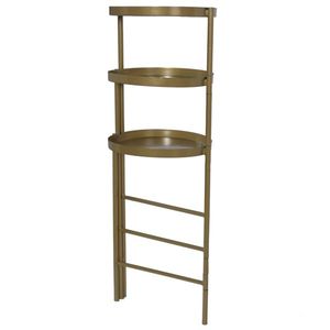 Soporte de planta de metal dorado de tres niveles para decoración del hogar - Product Image 3