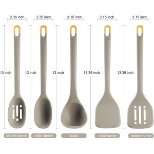 MOACC Set di Utensili da Cucina in Silicone Antiaderente Senza BPA, Resistenti al Calore, 13 Pollici, Accessori e Strumenti per Cucinare - Product Image 3