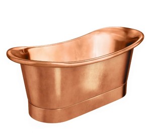 Baignoire autoportante en cuivre pur, design attrayant, fabrication artisanale, finition de qualité supérieure, à prix avantageux auprès de fabricants indiens - Product Image 3