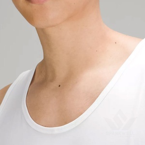 <b>Men's</b> <b>White</b> Solid Color Knitted Tank Top O-Neck Sleeveless Casual Regular Fit Breathable Muscle <b>Vest</b> - Product Image 4