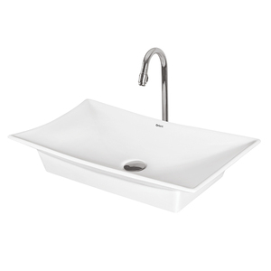 Revendeur indien de confiance vendant un lavabo de table en céramique blanche de nouvelle conception à prix abordable - Product Image 1