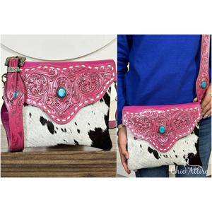 Sacs à bandoulière en cuir de vachette fait main grande capacité pour femmes, sac à bandoulière multifonctionnel à la mode, article très vendu - Product Image 1