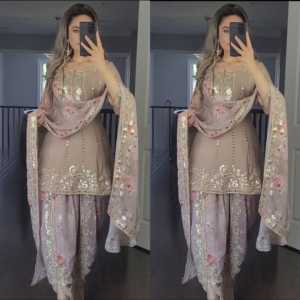 Nuevo diseñador Party Wear Look Top ,Dhoti Salwar y Dupatta 2017 - Product Image 4