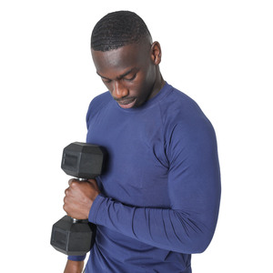 T-shirts de sport pour hommes, coupe ajustée, manches courtes, en Spandex/Polyester, séchage rapide, respirants, écologiques, anti-rétrécissement, imprimés par transfert thermique - Product Image 4